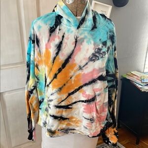 Forever 21 Multicolored Tie-Dye Hoodie